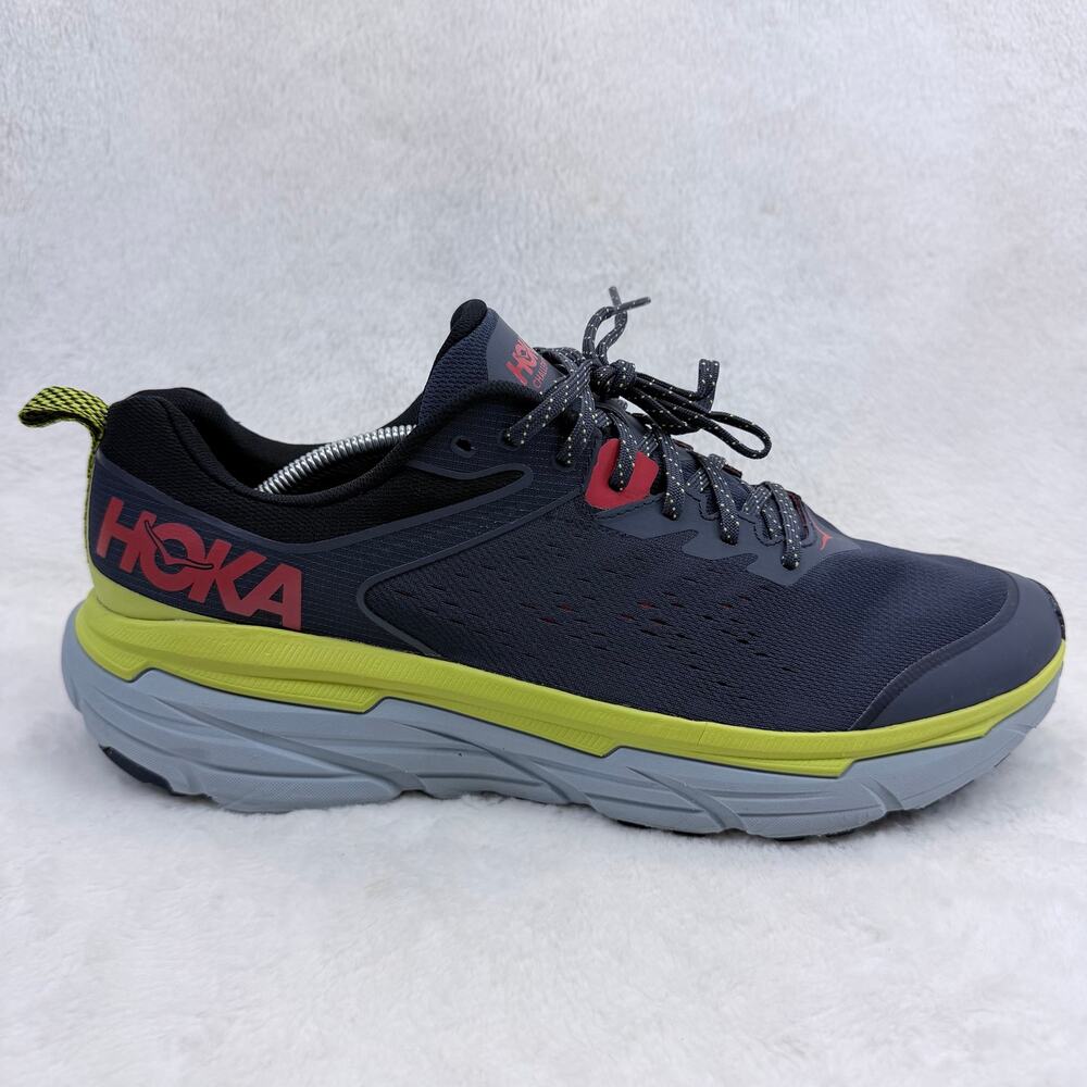 HOKA Challenger ATR 6 Mens Trail Running Shoes Gray Yellow Size 13 Athletic Shoe
